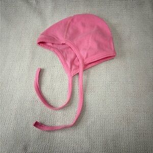 Hanna Andersson Baby Bonnet, Pink 100% Cotton Tie Hat